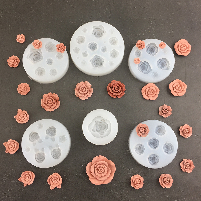 Soap Making Utensils - 3D Rose Flower Shape Silicone Moldes,