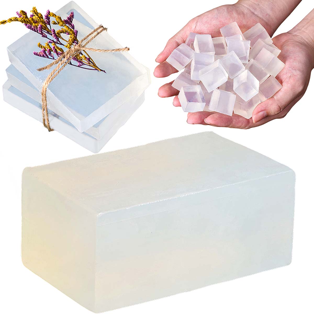 Soap Making Glycerin Base - Base de sabão de glicerina branca