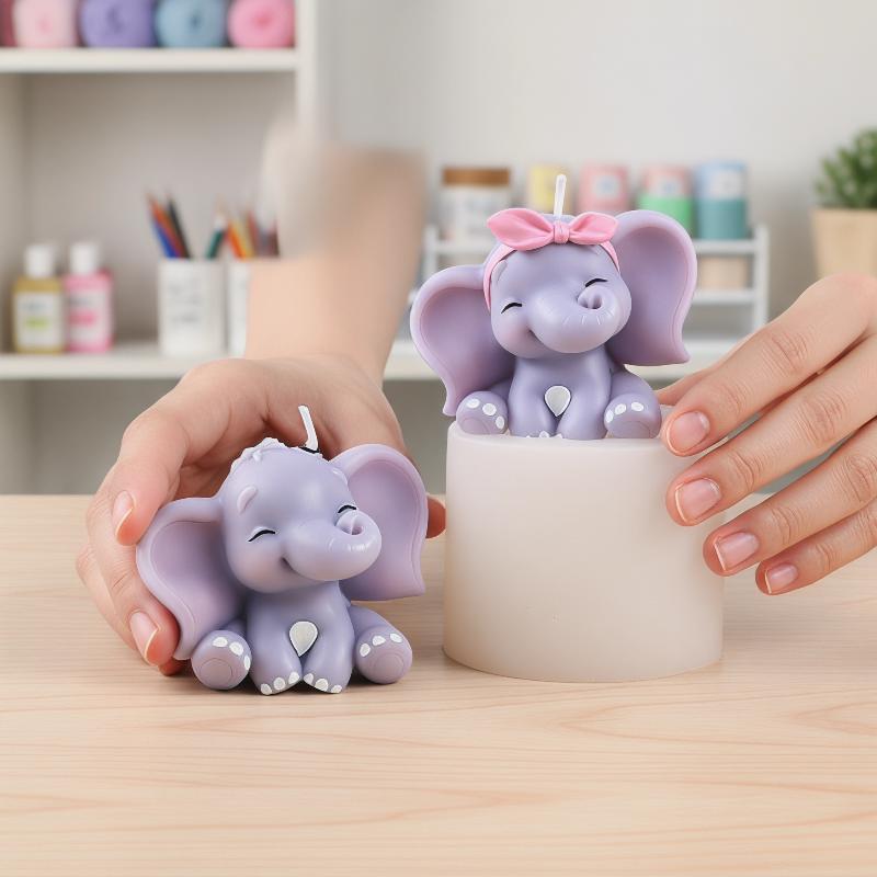 Soap Making Utensils - Molde de Silicone 3D de Elefante