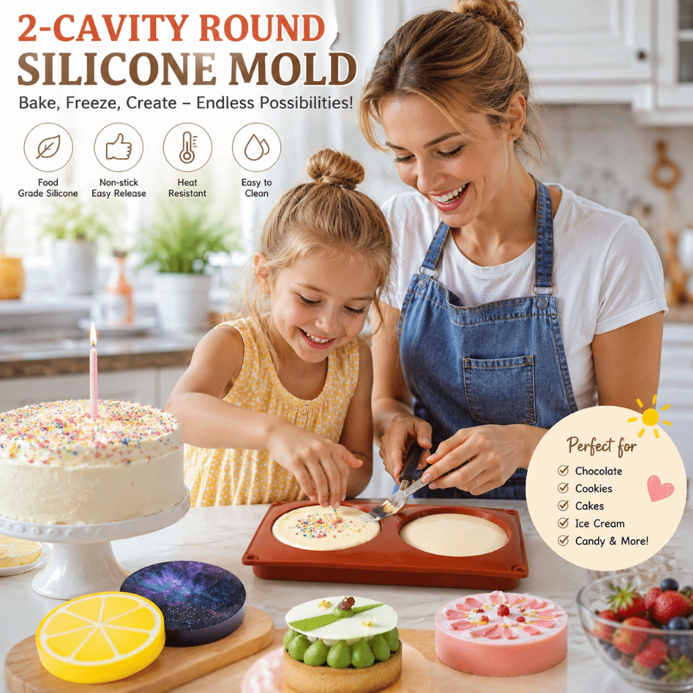 Soap Making Store - Forma de Silicone Cilíndrica Grande Antiaderente