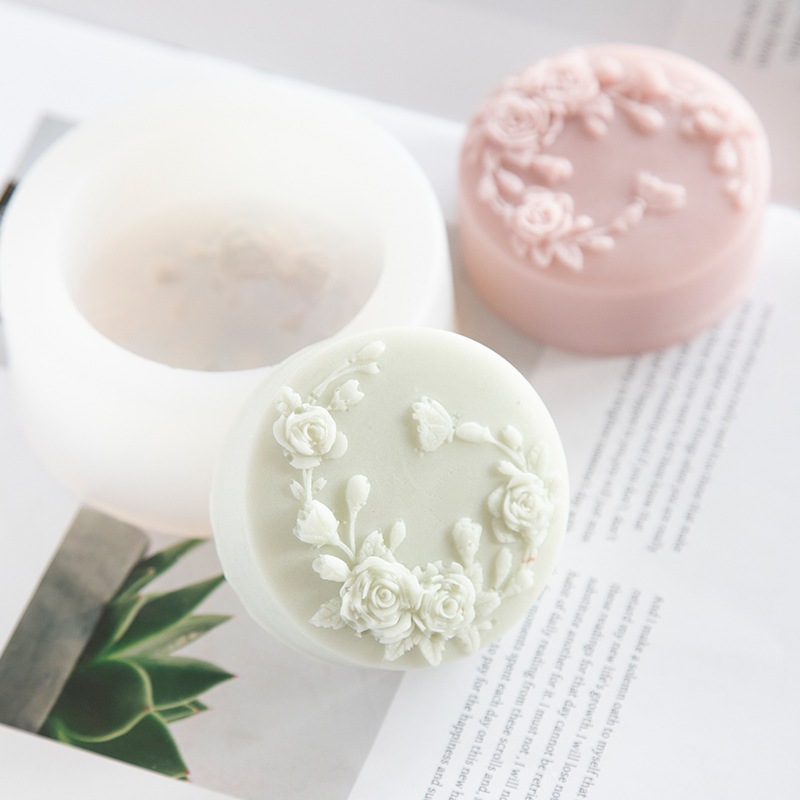 Forma redonda rosa flor artesa - Soap Making Store avaliação e preço