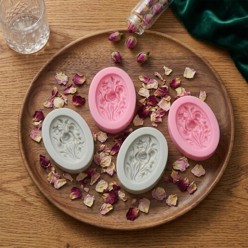 4 moldes de silicone com forma - Soap Making Silicone Molds avaliação e preço