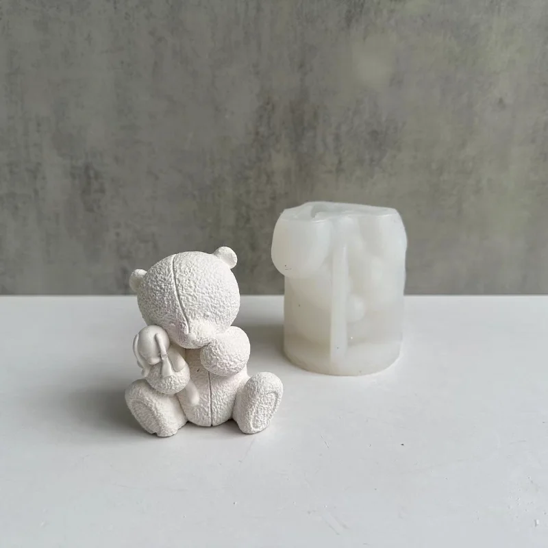 Urso tecido vela molde de sili - Soap Making Equipment For Beginners avaliação e preço