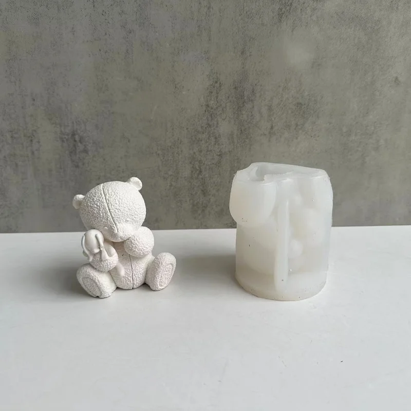 Urso tecido vela molde de sili - Soap Making Equipment For Beginners avaliação e preço